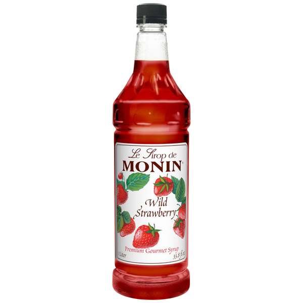 Monin Monin Wild Strawberry Syrup 1 Liter Bottle, PK4 M-FR072F